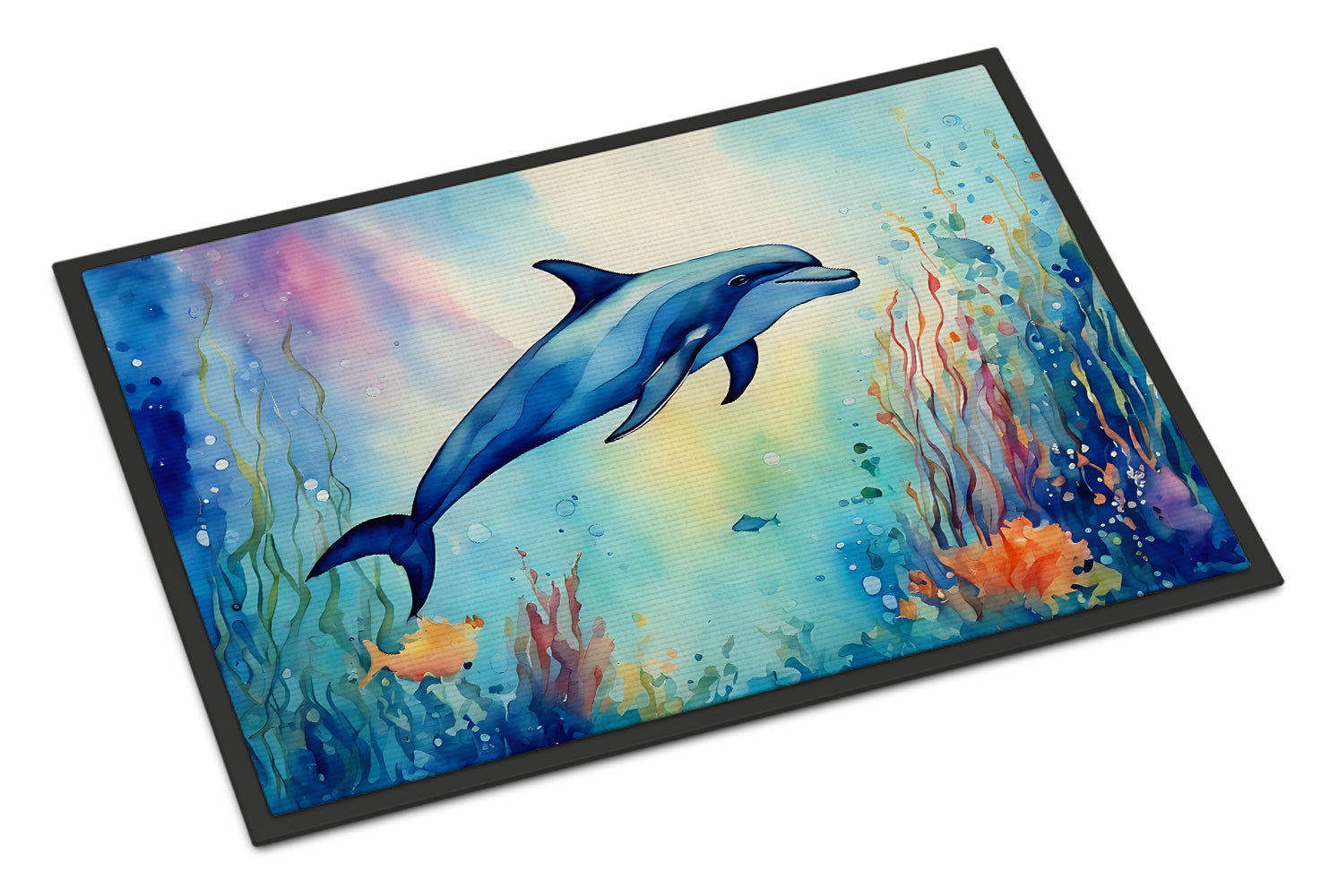 Dolphin Doormat Indoor Outdoor 24H X 36W Front Door Mat Rugs for Entryway, Non Slip Washable Low Pile,