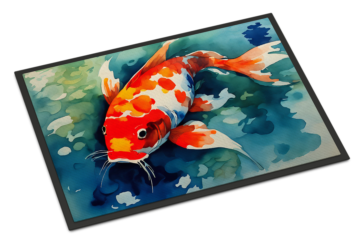 Koi Fish Doormat Indoor Outdoor 18H X 27W Front Door Mat Rugs for Entryway, Non Slip Washable