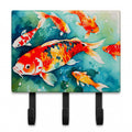 Koi Fish Leash or Key Holder Wall Hooks, Coat Rack Wall Mount, for Hanging Keys, Towels, Aprons, Leashes