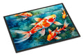 Koi Fish Doormat Indoor Outdoor 24H X 36W Front Door Mat Rugs for Entryway, Non Slip Washable Low Pile,
