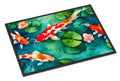 Koi Fish Doormat Indoor Outdoor 24H X 36W Front Door Mat Rugs for Entryway, Non Slip Washable Low Pile,