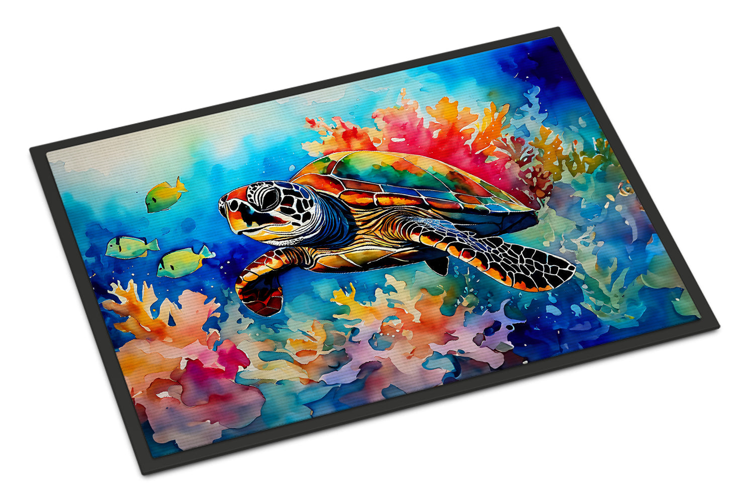 Loggerhead Sea Turtle Doormat Indoor Outdoor 18H X 27W Front Door Mat Rugs for Entryway, Non Slip Washable