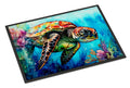Loggerhead Sea Turtle Doormat Indoor Outdoor 18H X 27W Front Door Mat Rugs for Entryway, Non Slip Washable