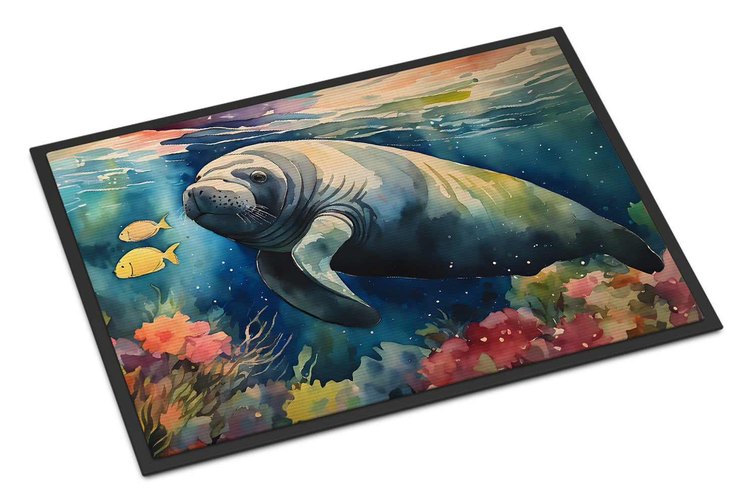 Manatee Doormat Indoor Outdoor 24H X 36W Front Door Mat Rugs for Entryway, Non Slip Washable Low Pile,