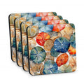 Sand Dollars Foam Coasters Set of 4 Cup Coasters for Indoor Outdoor, Tabletop Protection, Anti Slip, Mouse pad Material
