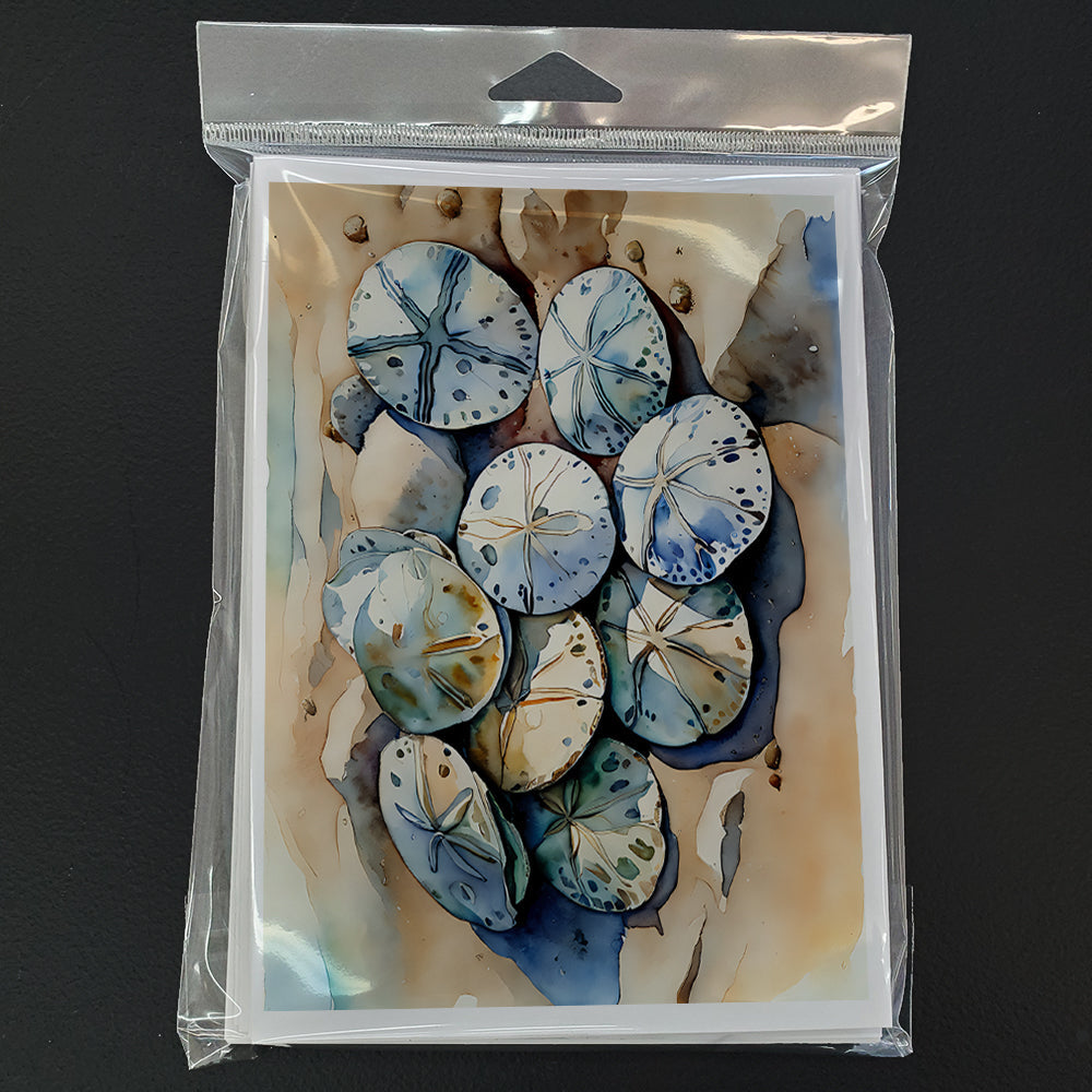 Sand Dollars Greeting Cards Pack of 8 Blank Cards with Envelopes Whimsical A7 Size 5x7