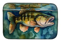 Smallmouth Bass Dish Drying Mat Absorbent Dish Drying Mat Pad for Kitchen Counter Dish Drainer Mat for Countertop, 14 x 21", Multicolor