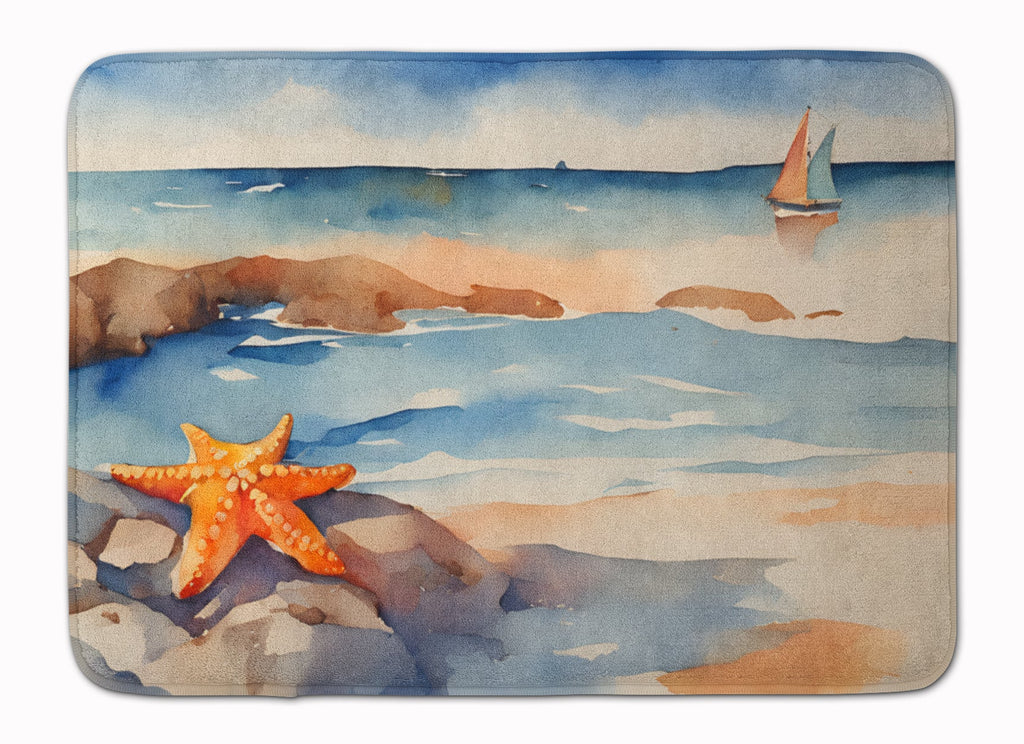Starfish Memory Foam Kitchen Mat Machine Washable Anti-Fatigue Cushion Comfort Bath or Kitchen Rug