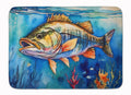 Striped Bass Memory Foam Kitchen Mat Machine Washable Anti-Fatigue Cushion Comfort Bath or Kitchen Rug