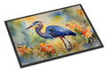 Blue Heron Doormat Indoor Outdoor 24H X 36W Front Door Mat Rugs for Entryway, Non Slip Washable Low Pile,