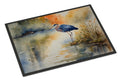 Blue Heron Doormat Indoor Outdoor 18H X 27W Front Door Mat Rugs for Entryway, Non Slip Washable
