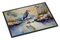 Blue Heron Doormat Indoor Outdoor 24H X 36W Front Door Mat Rugs for Entryway, Non Slip Washable Low Pile,