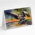 Pelican Greeting Cards Pack of 8 Blank Cards with Envelopes Whimsical A7 Size 5x7