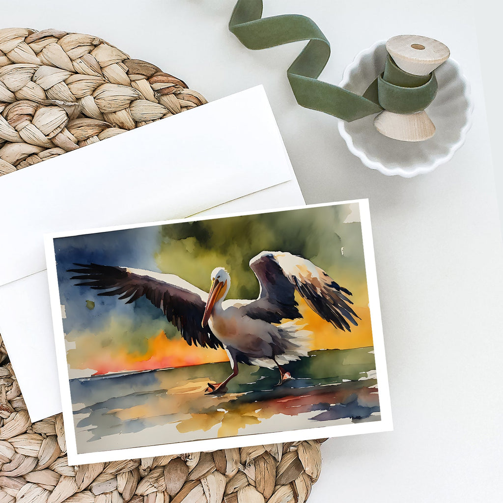 Pelican Greeting Cards Pack of 8 Blank Cards with Envelopes Whimsical A7 Size 5x7