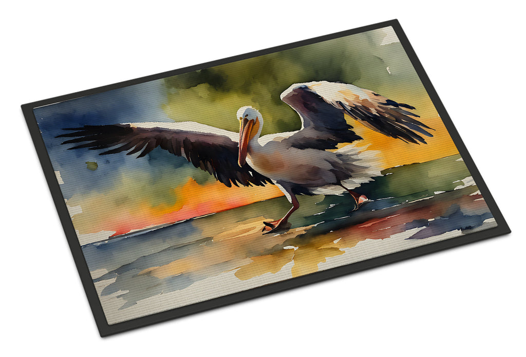 Pelican Doormat Indoor Outdoor 24H X 36W Front Door Mat Rugs for Entryway, Non Slip Washable Low Pile,