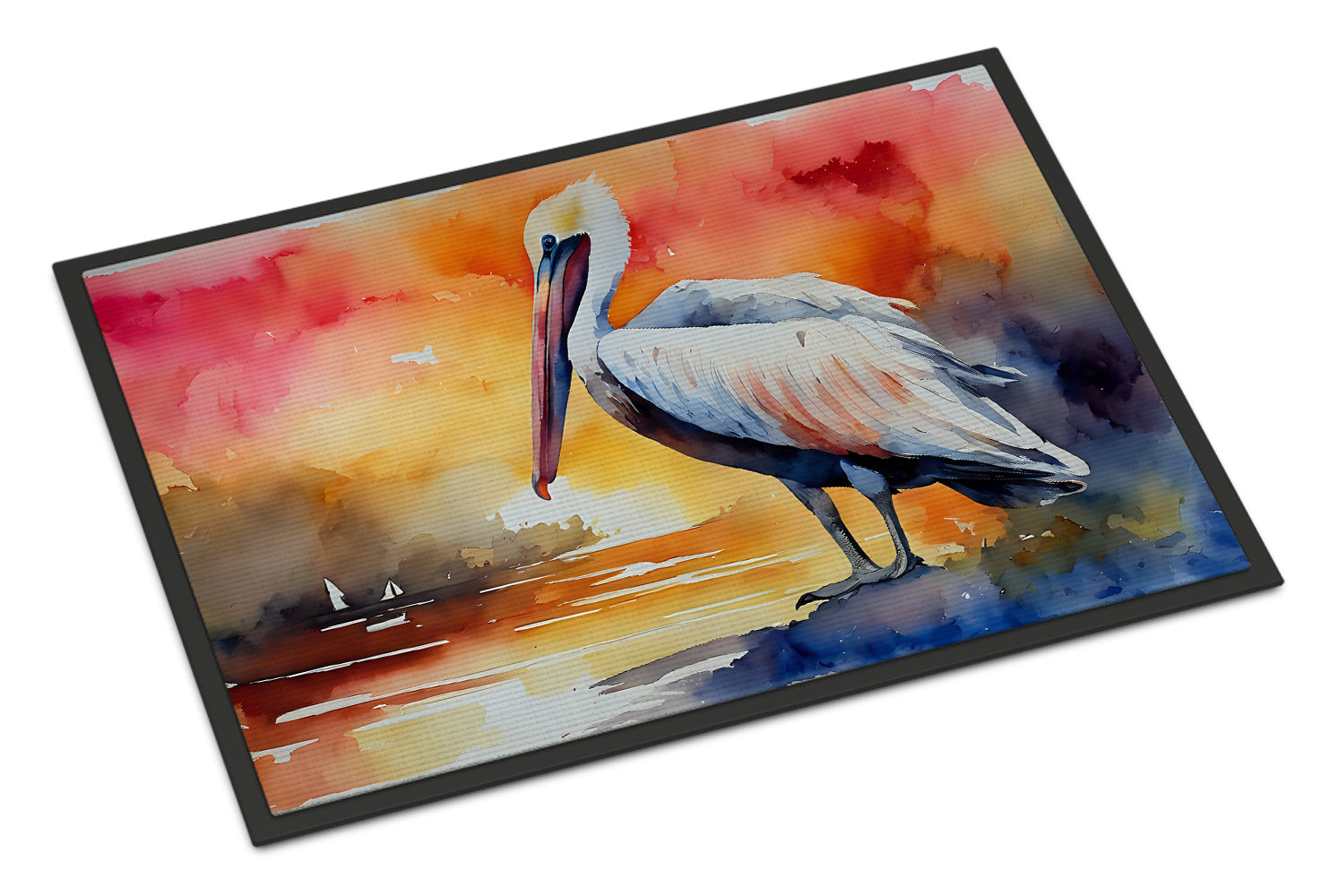 Pelican Doormat Indoor Outdoor 18H X 27W Front Door Mat Rugs for Entryway, Non Slip Washable