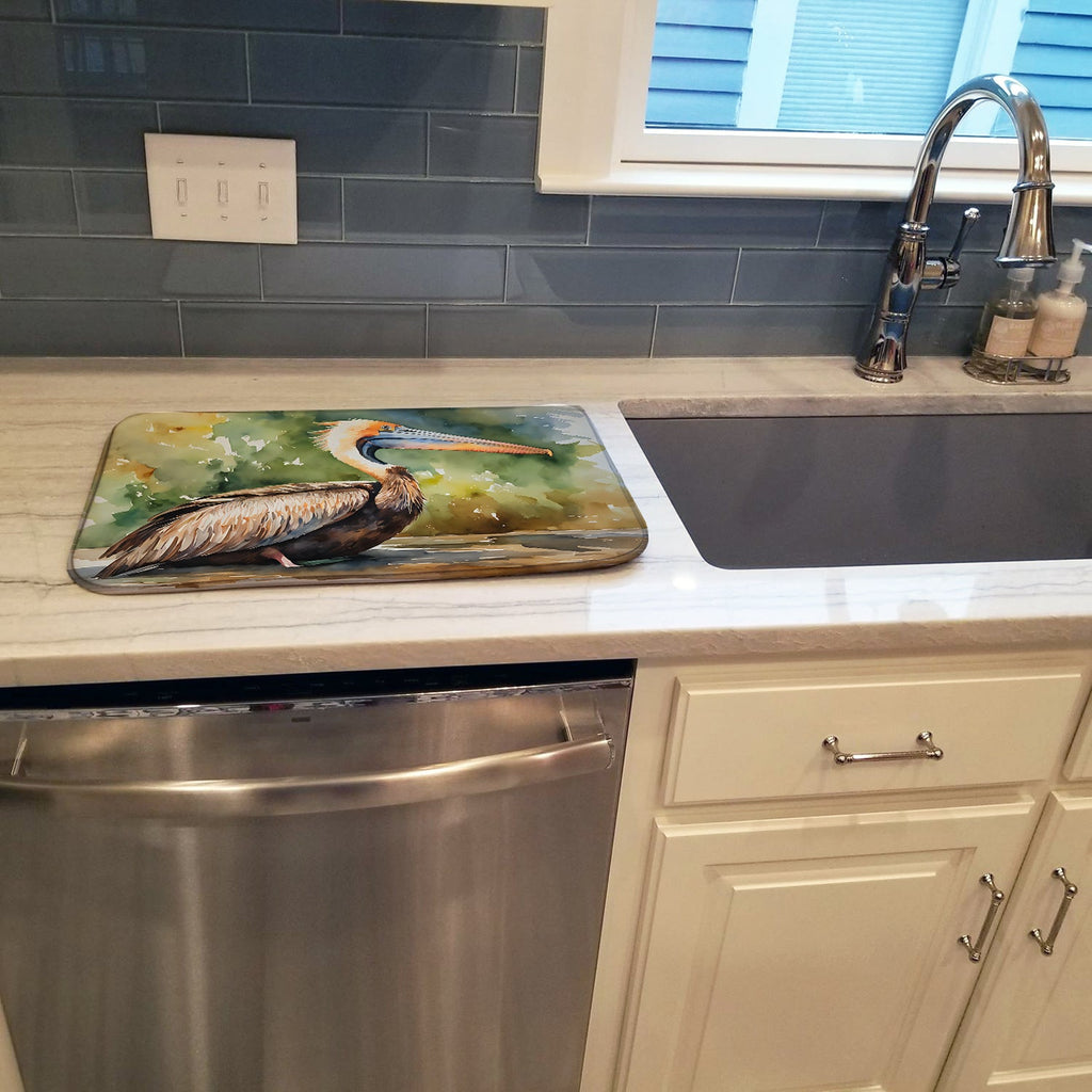 Pelican Dish Drying Mat Absorbent Dish Drying Mat Pad for Kitchen Counter Dish Drainer Mat for Countertop, 14 x 21", Multicolor