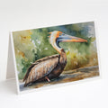 Pelican Greeting Cards Pack of 8 Blank Cards with Envelopes Whimsical A7 Size 5x7