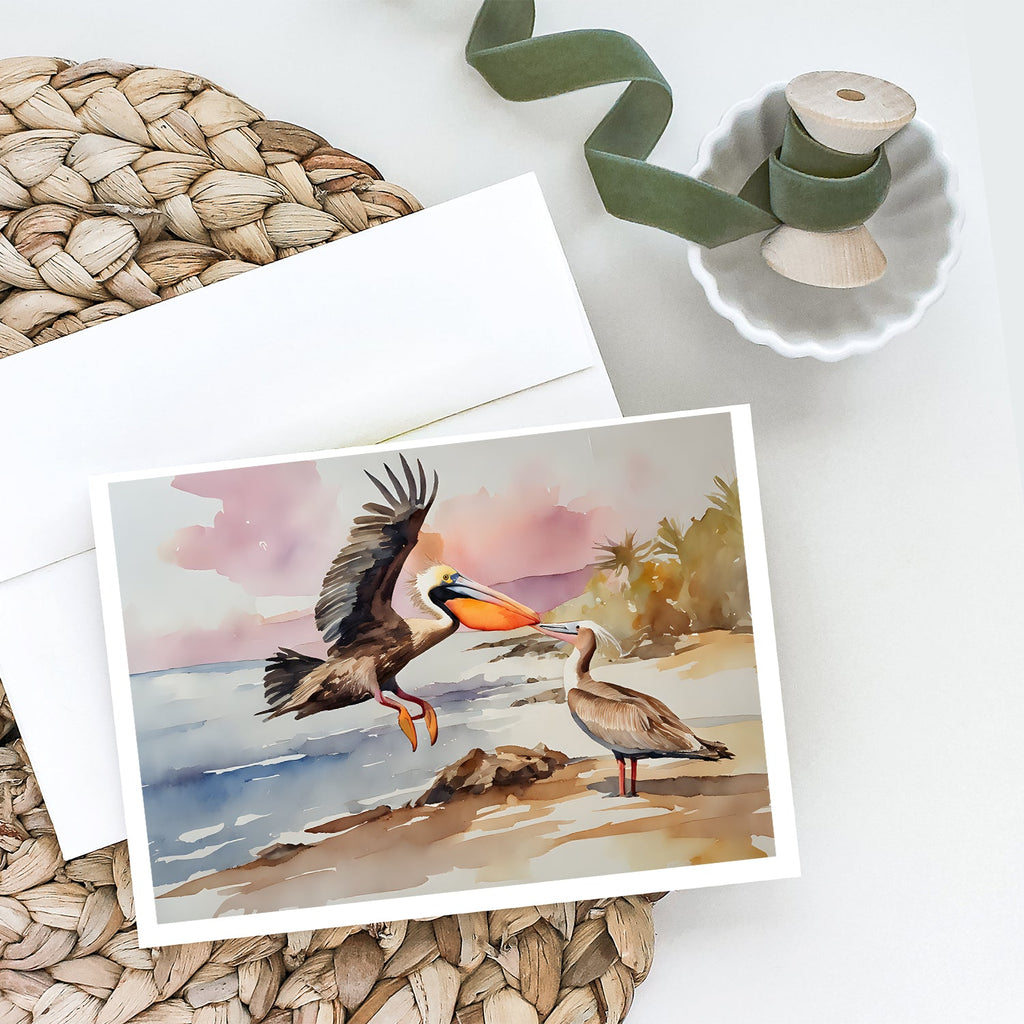 Pelican Greeting Cards Pack of 8 Blank Cards with Envelopes Whimsical A7 Size 5x7