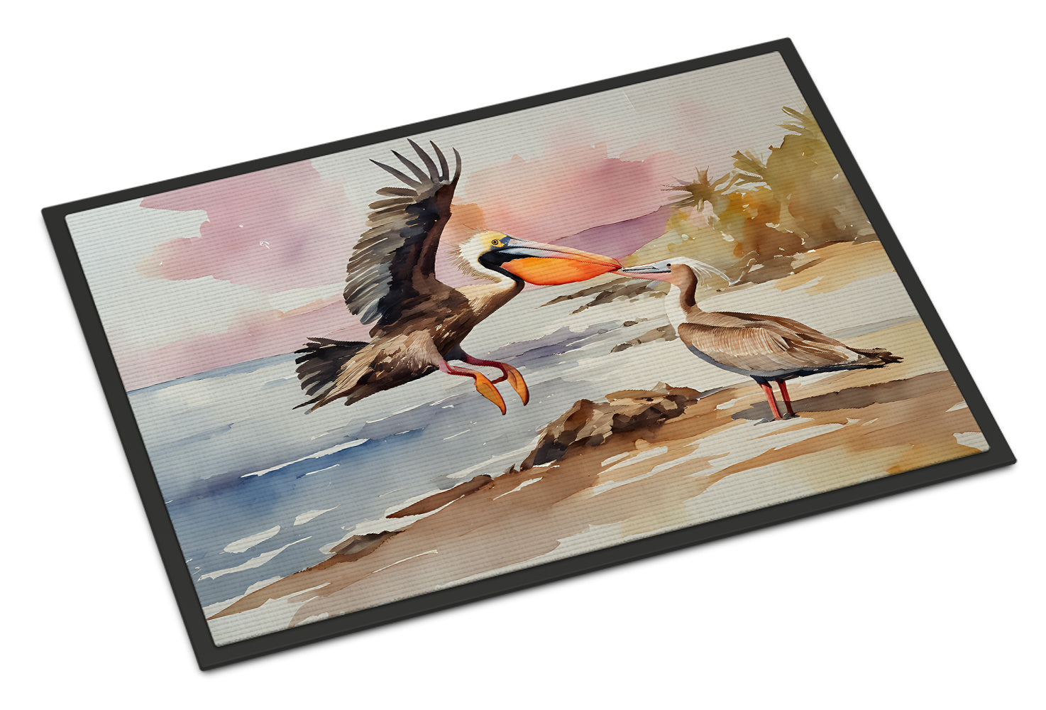 Pelican Doormat Indoor Outdoor 24H X 36W Front Door Mat Rugs for Entryway, Non Slip Washable Low Pile,