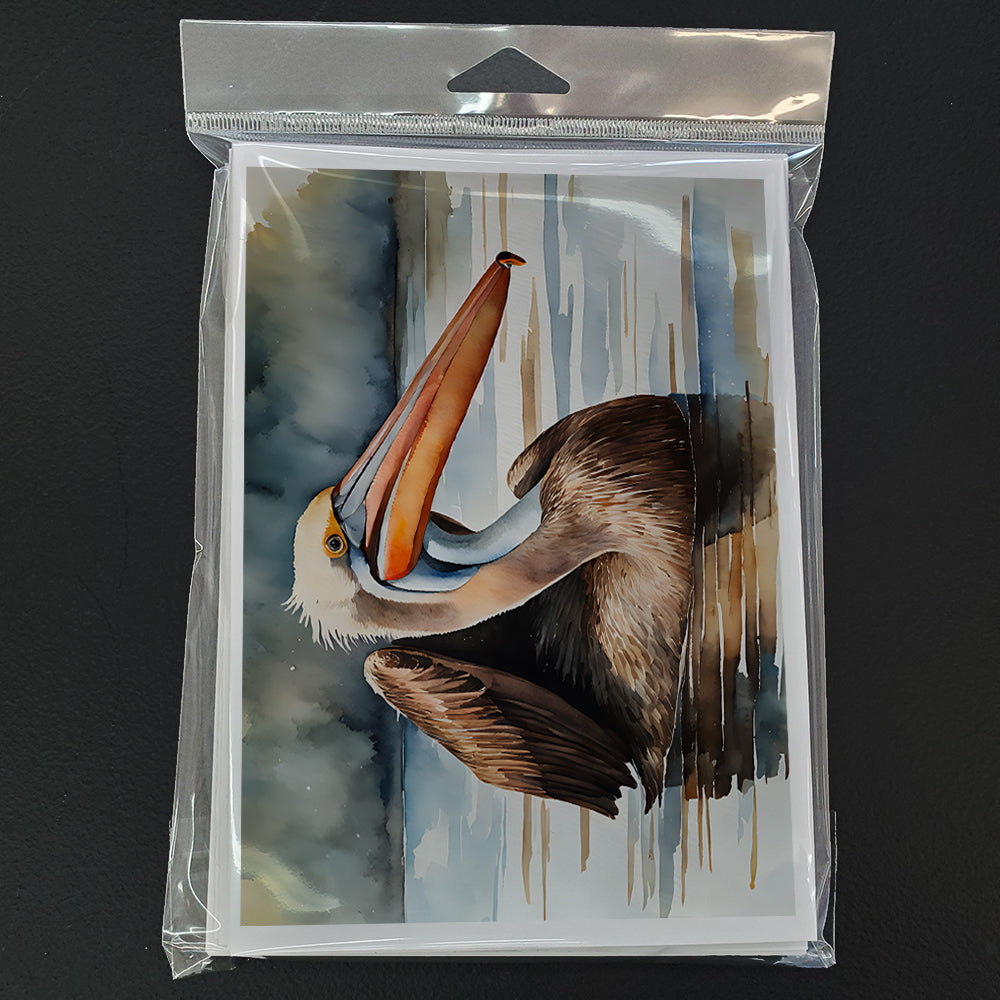 Pelican Greeting Cards Pack of 8 Blank Cards with Envelopes Whimsical A7 Size 5x7
