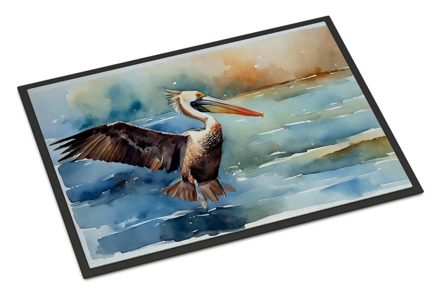 Pelican Doormat Indoor Outdoor 24H X 36W Front Door Mat Rugs for Entryway, Non Slip Washable Low Pile,