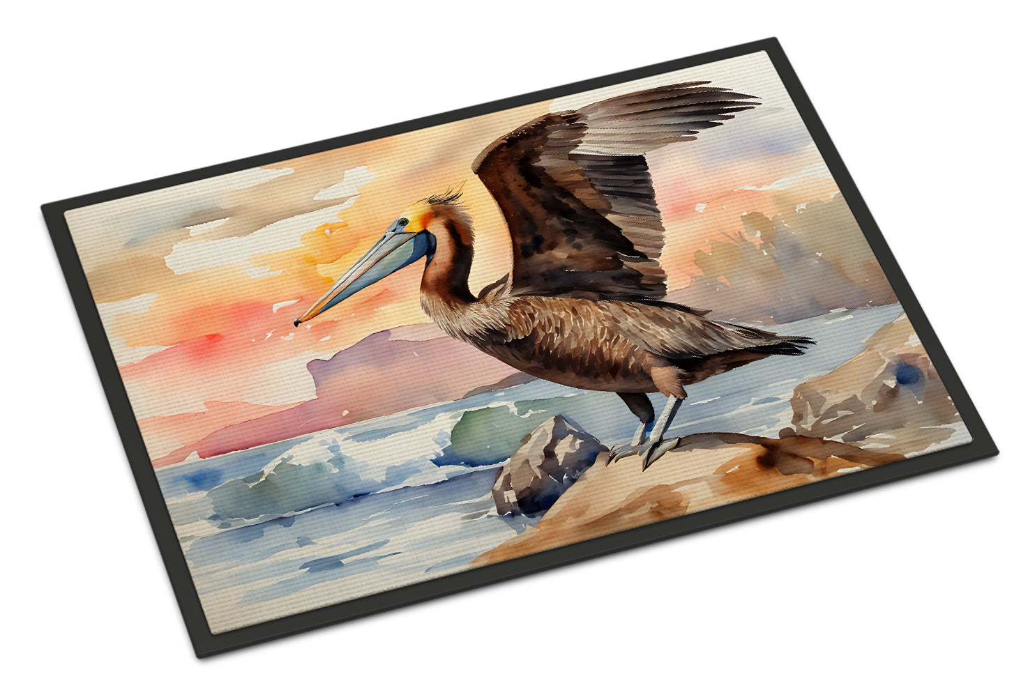 Pelican Doormat Indoor Outdoor 18H X 27W Front Door Mat Rugs for Entryway, Non Slip Washable