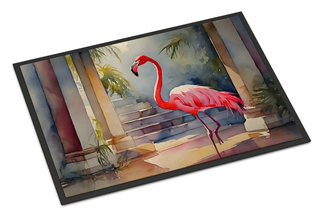 Flamingo Doormat Indoor Outdoor 18H X 27W Front Door Mat Rugs for Entryway, Non Slip Washable