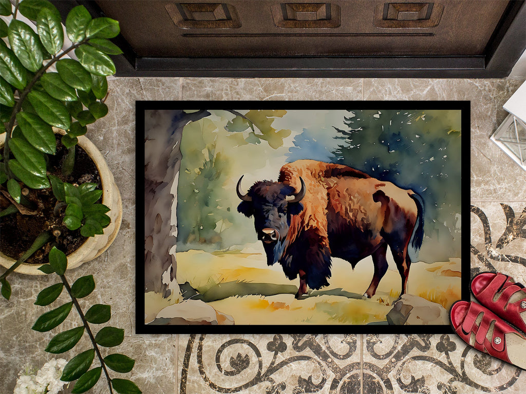 American Bison Doormat Indoor Outdoor 24H X 36W Front Door Mat Rugs for Entryway, Non Slip Washable Low Pile,