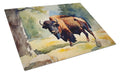 American Bison Cutting Board Tempered Glass Kitchen Cutting Surface, Heat Resistant Chopping, Non-Slip Feet, Food Prep & Serving