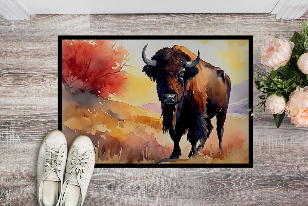 American Bison Doormat Indoor Outdoor 24H X 36W Front Door Mat Rugs for Entryway, Non Slip Washable Low Pile,