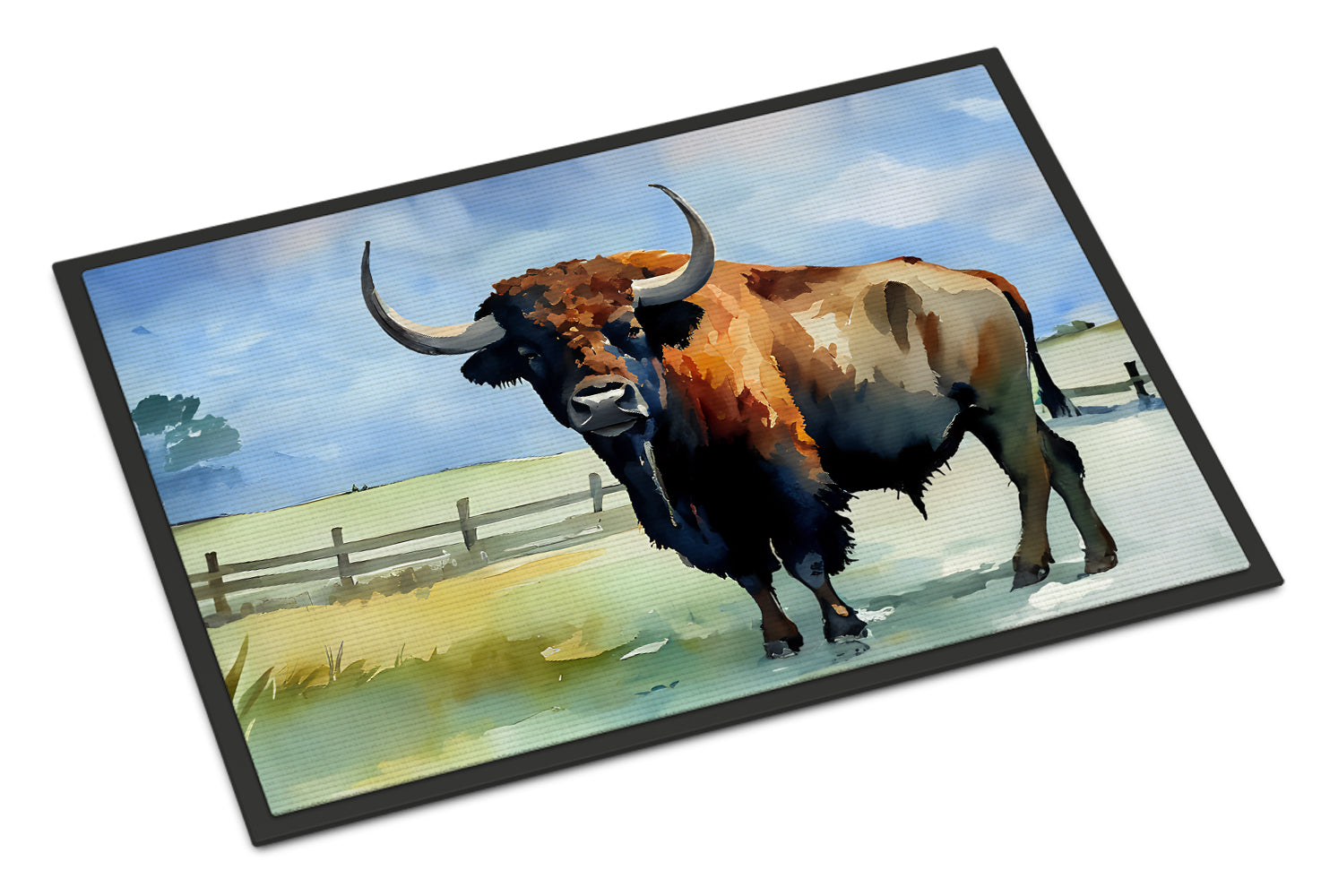 American Bison Doormat Indoor Outdoor 24H X 36W Front Door Mat Rugs for Entryway, Non Slip Washable Low Pile,
