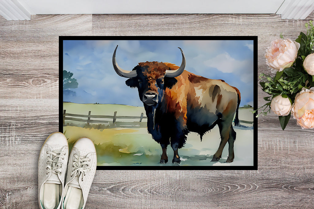 American Bison Doormat Indoor Outdoor 24H X 36W Front Door Mat Rugs for Entryway, Non Slip Washable Low Pile,