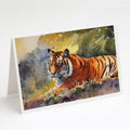 Bengal Tiger Greeting Cards Pack of 8 Blank Cards with Envelopes Whimsical A7 Size 5x7