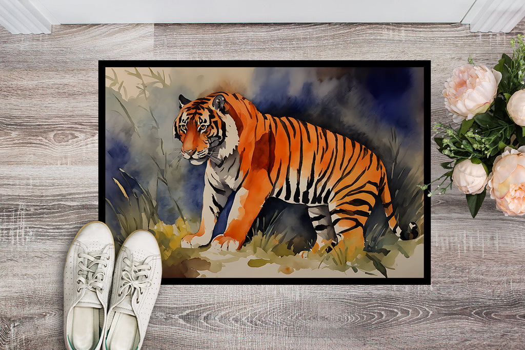 Bengal Tiger Doormat Indoor Outdoor 18H X 27W Front Door Mat Rugs for Entryway, Non Slip Washable