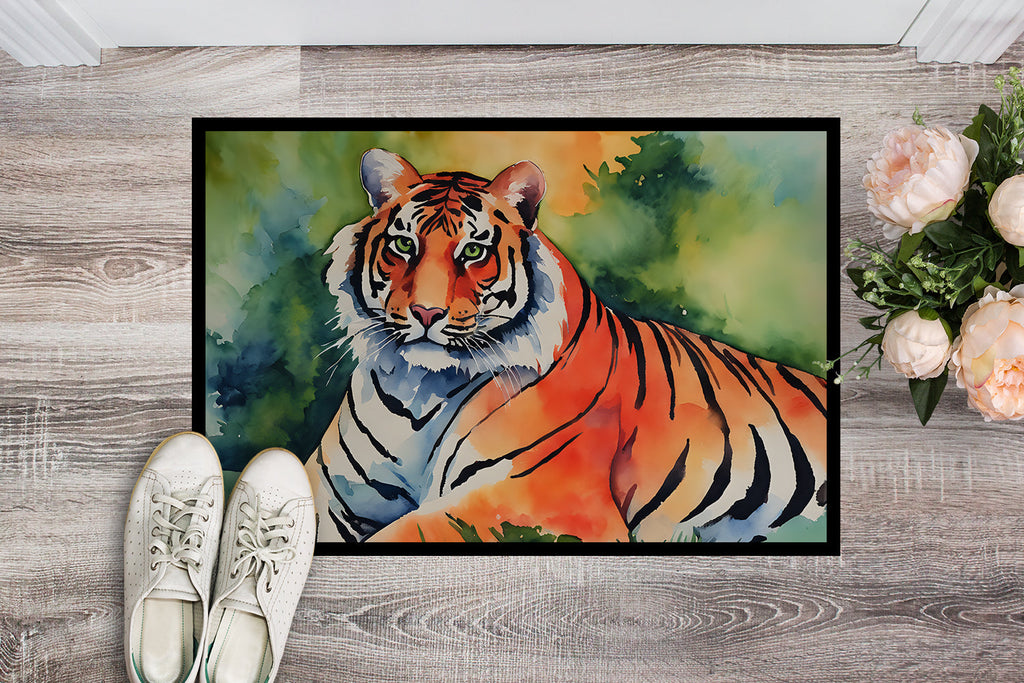Bengal Tiger Doormat Indoor Outdoor 18H X 27W Front Door Mat Rugs for Entryway, Non Slip Washable