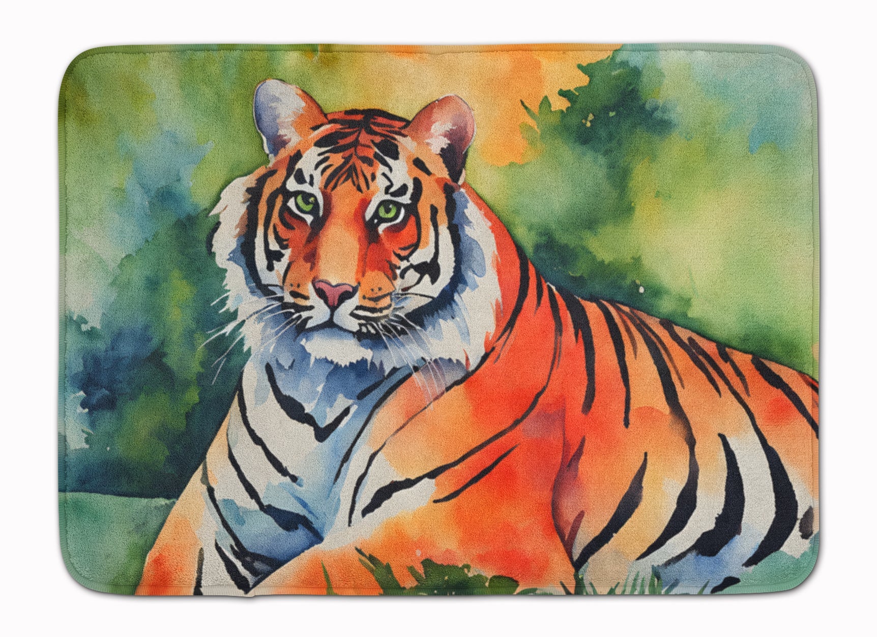 Bengal Tiger Memory Foam Kitchen Mat Machine Washable Anti-Fatigue Cushion Comfort Bath or Kitchen Rug