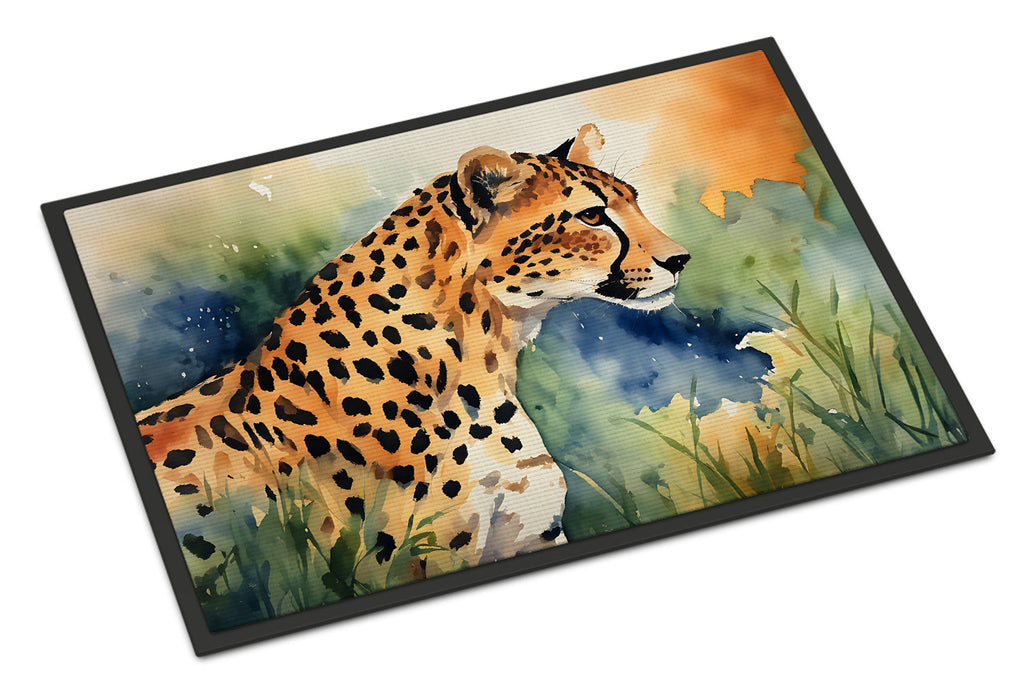 Cheetah Doormat Indoor Outdoor 24H X 36W Front Door Mat Rugs for Entryway, Non Slip Washable Low Pile,