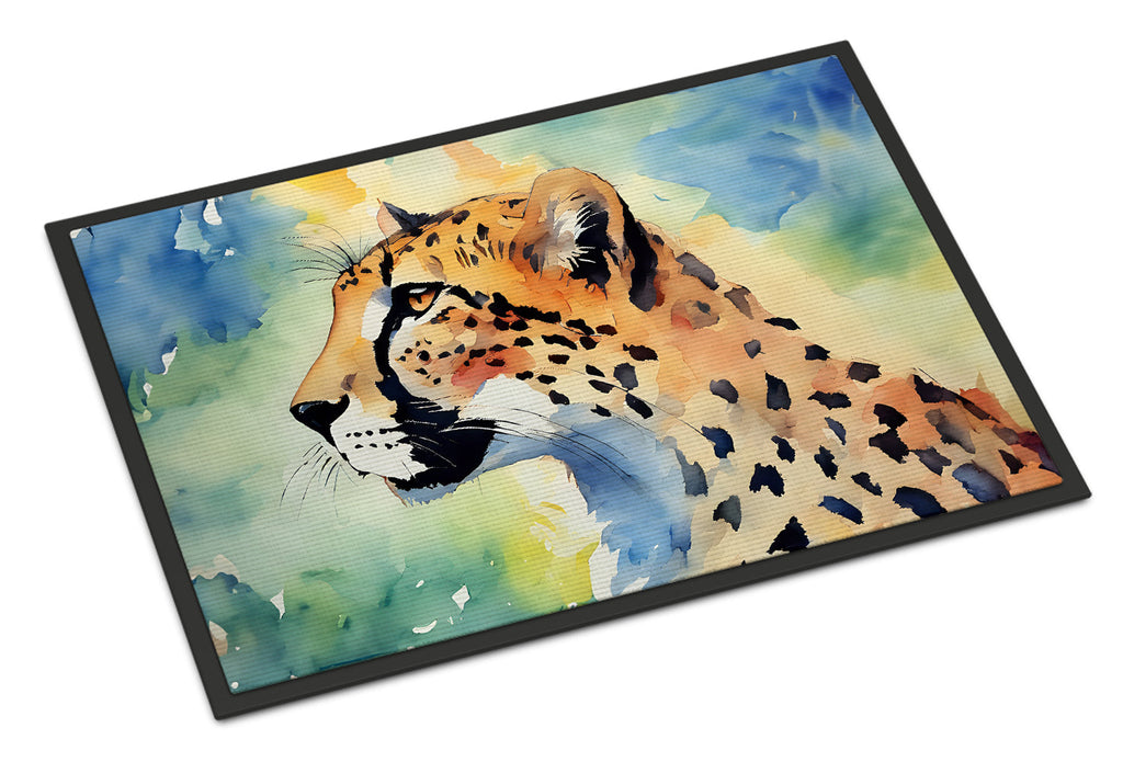 Cheetah Doormat Indoor Outdoor 18H X 27W Front Door Mat Rugs for Entryway, Non Slip Washable
