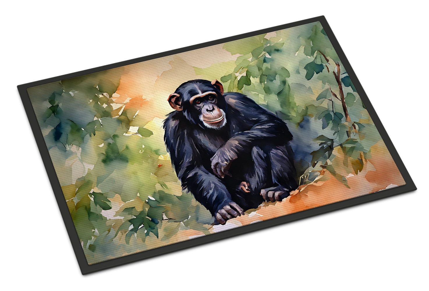 Chimpanzee Doormat Indoor Outdoor 24H X 36W Front Door Mat Rugs for Entryway, Non Slip Washable Low Pile,