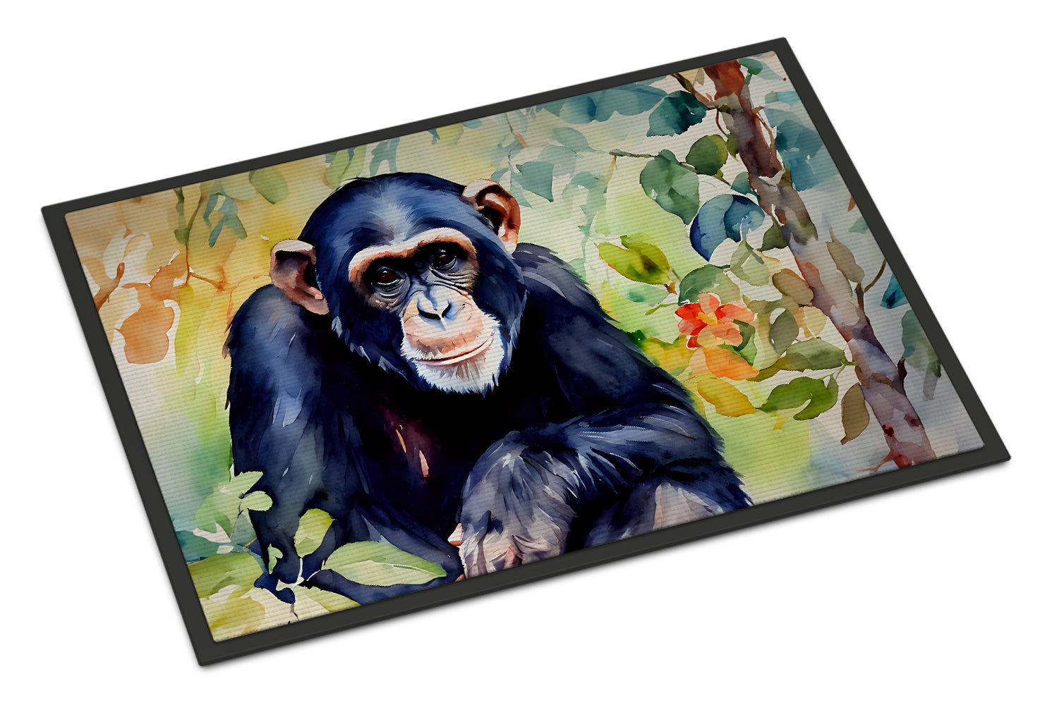 Chimpanzee Doormat Indoor Outdoor 24H X 36W Front Door Mat Rugs for Entryway, Non Slip Washable Low Pile,