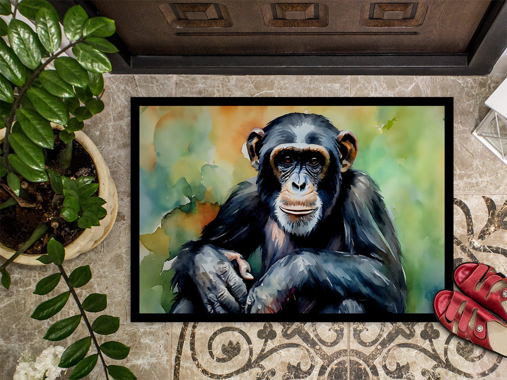Chimpanzee Doormat Indoor Outdoor 18H X 27W Front Door Mat Rugs for Entryway, Non Slip Washable
