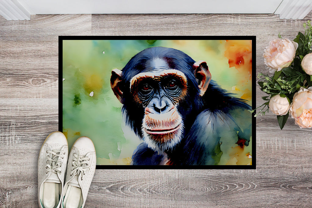 Chimpanzee Doormat Indoor Outdoor 24H X 36W Front Door Mat Rugs for Entryway, Non Slip Washable Low Pile,