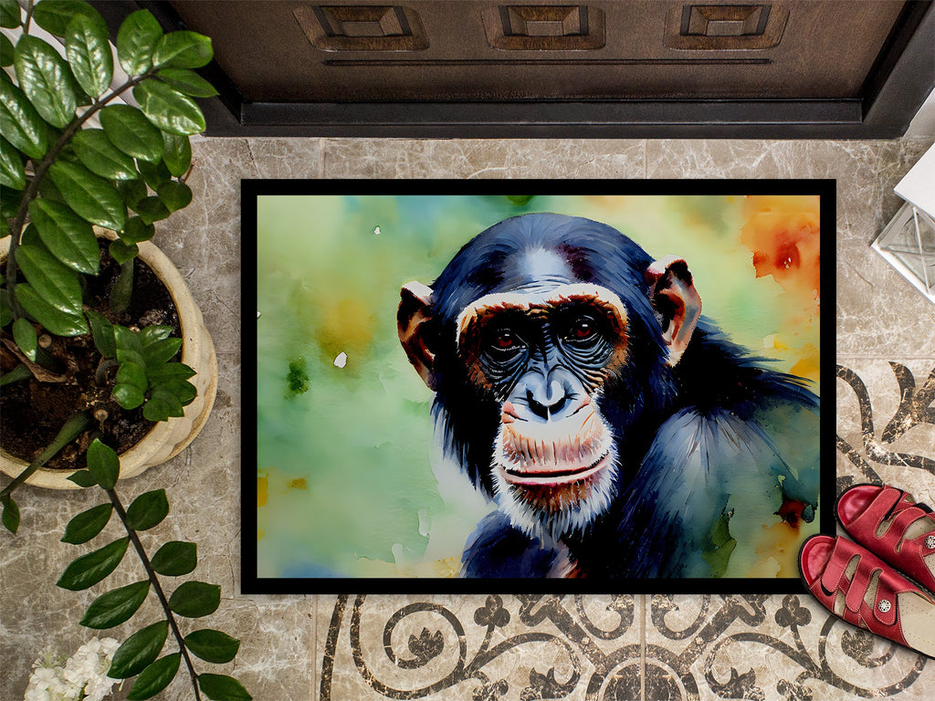 Chimpanzee Doormat Indoor Outdoor 24H X 36W Front Door Mat Rugs for Entryway, Non Slip Washable Low Pile,
