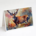 Deer Greeting Cards Pack of 8 Blank Cards with Envelopes Whimsical A7 Size 5x7