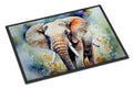 Elephant Doormat Indoor Outdoor 24H X 36W Front Door Mat Rugs for Entryway, Non Slip Washable Low Pile,