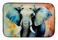 Elephant Dish Drying Mat Absorbent Dish Drying Mat Pad for Kitchen Counter Dish Drainer Mat for Countertop, 14 x 21", Multicolor