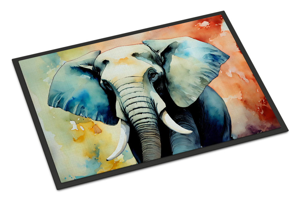 Elephant Doormat Indoor Outdoor 18H X 27W Front Door Mat Rugs for Entryway, Non Slip Washable