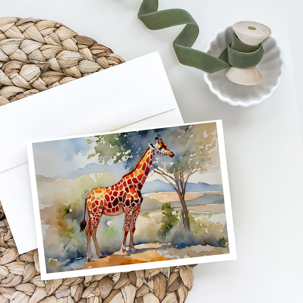 Giraffe Greeting Cards Pack of 8 Blank Cards with Envelopes Whimsical A7 Size 5x7