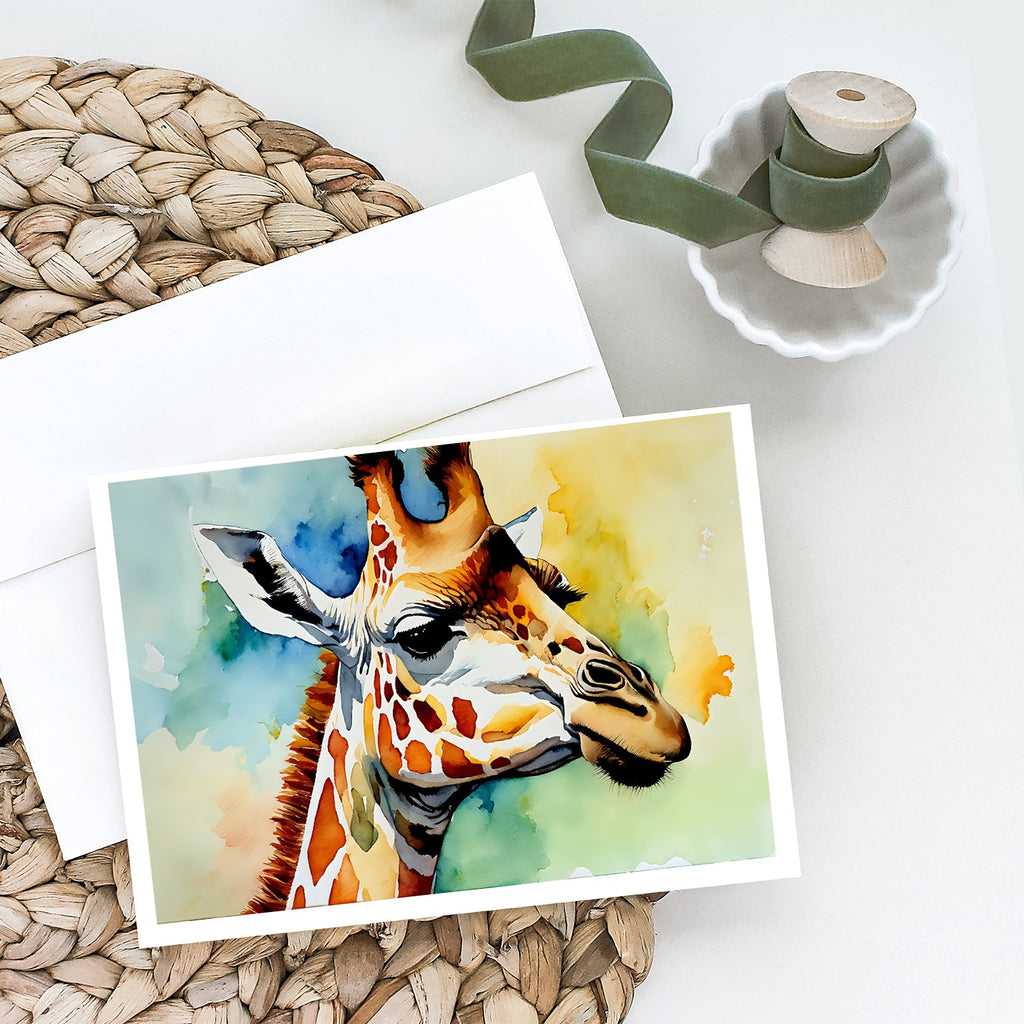 Giraffe Greeting Cards Pack of 8 Blank Cards with Envelopes Whimsical A7 Size 5x7